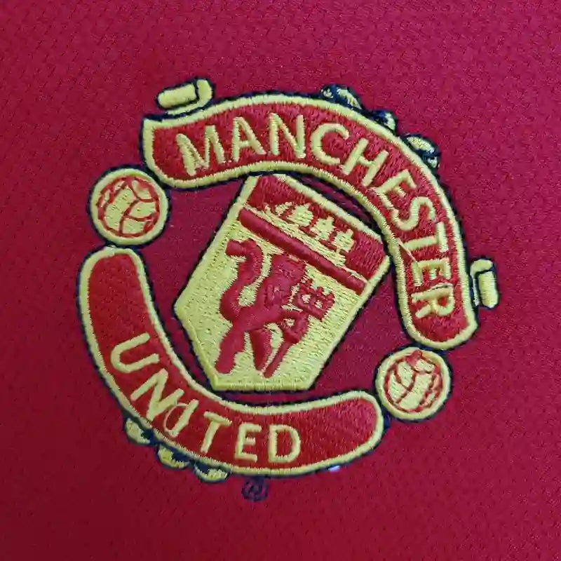 Manchester United 2004 06 home used manga larga