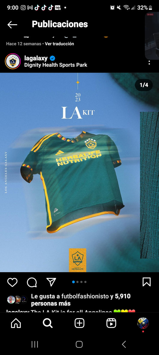 L.A Galaxy 2023 Player Version used