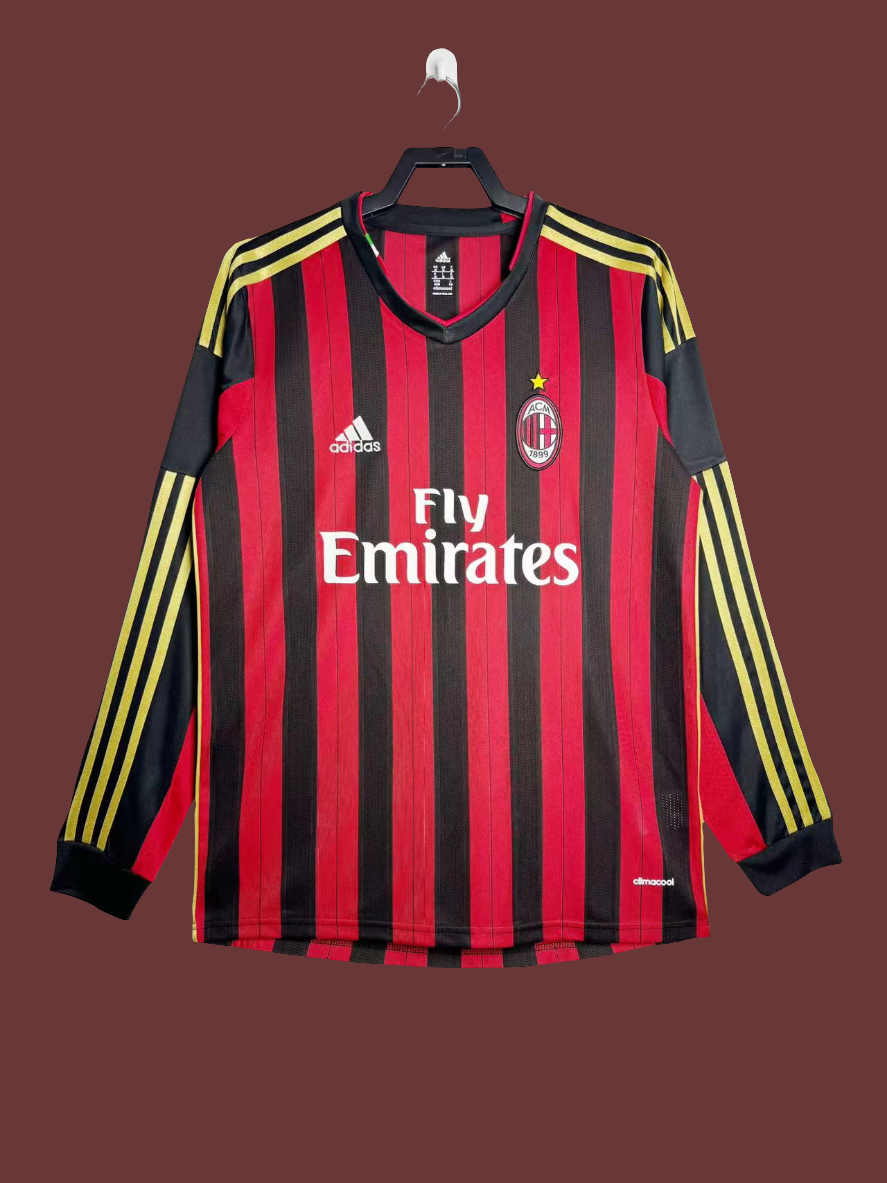 2013-14AC Milan home long sleeves used