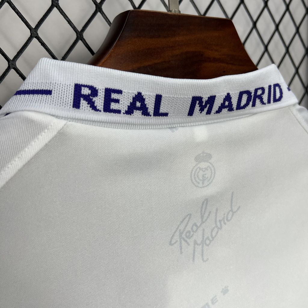 Real Madrid 1994/96 Home Long Sleeve Retro us