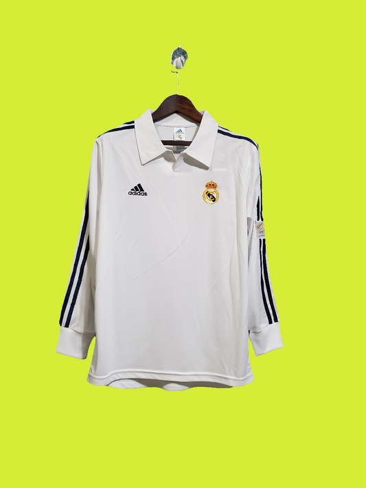 Real Madrid home manga larga Final 2002 Uefa Champions League Retro used