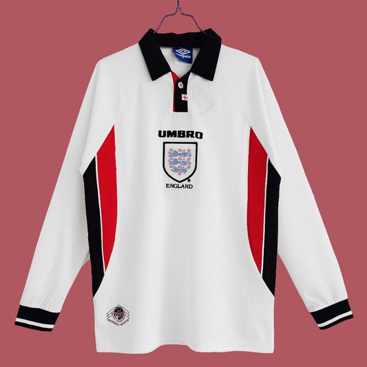 Inglaterra manga larga Retro 1998 home used