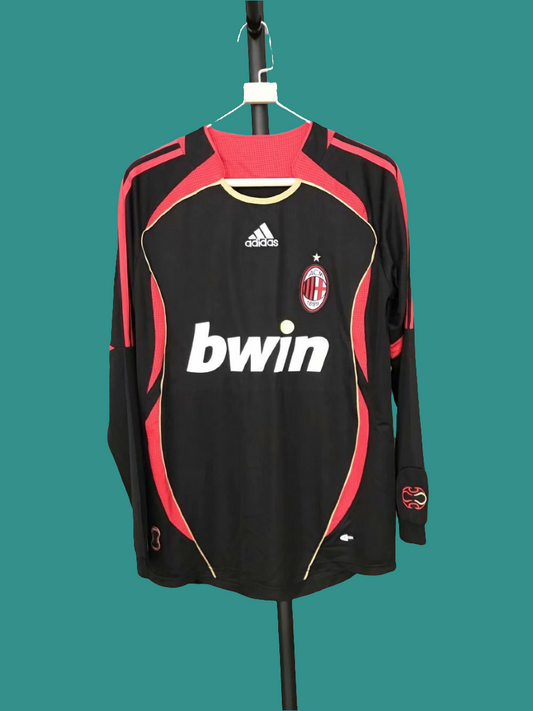 Ac Milan RETRO S-2XL 2006-2007 AC milan third away black manga larga used