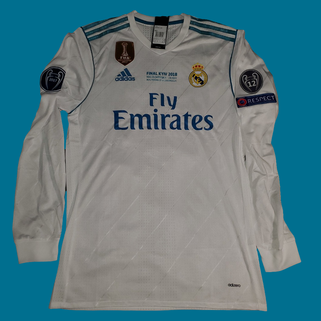 Real Madrid home long sleeve 2018 final Uefa Champions  Retro manga larga used