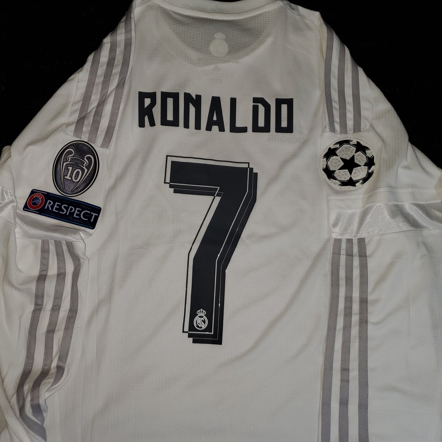 Real Madrid home  long sleeve Retro  2016 Uefa Champions  Final manga larga used