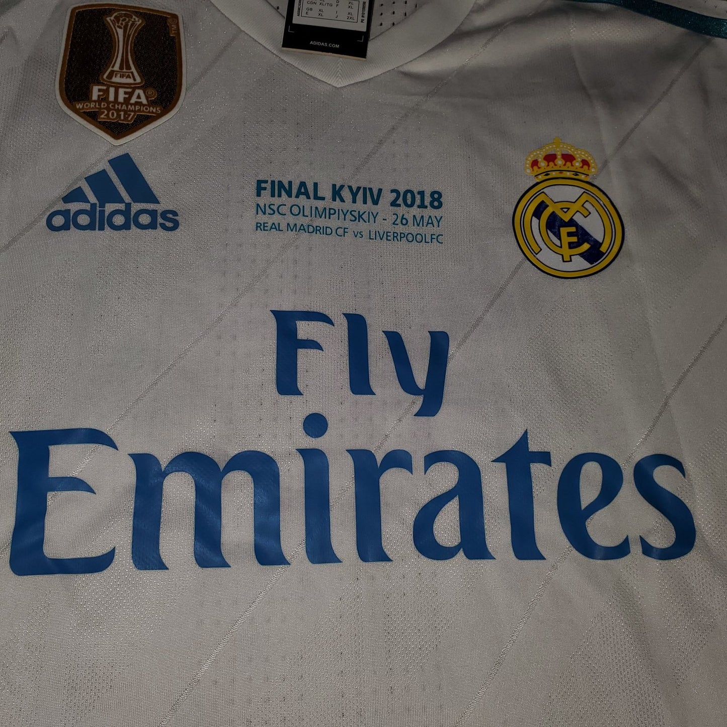 Real Madrid home long sleeve 2018 final Uefa Champions  Retro manga larga used