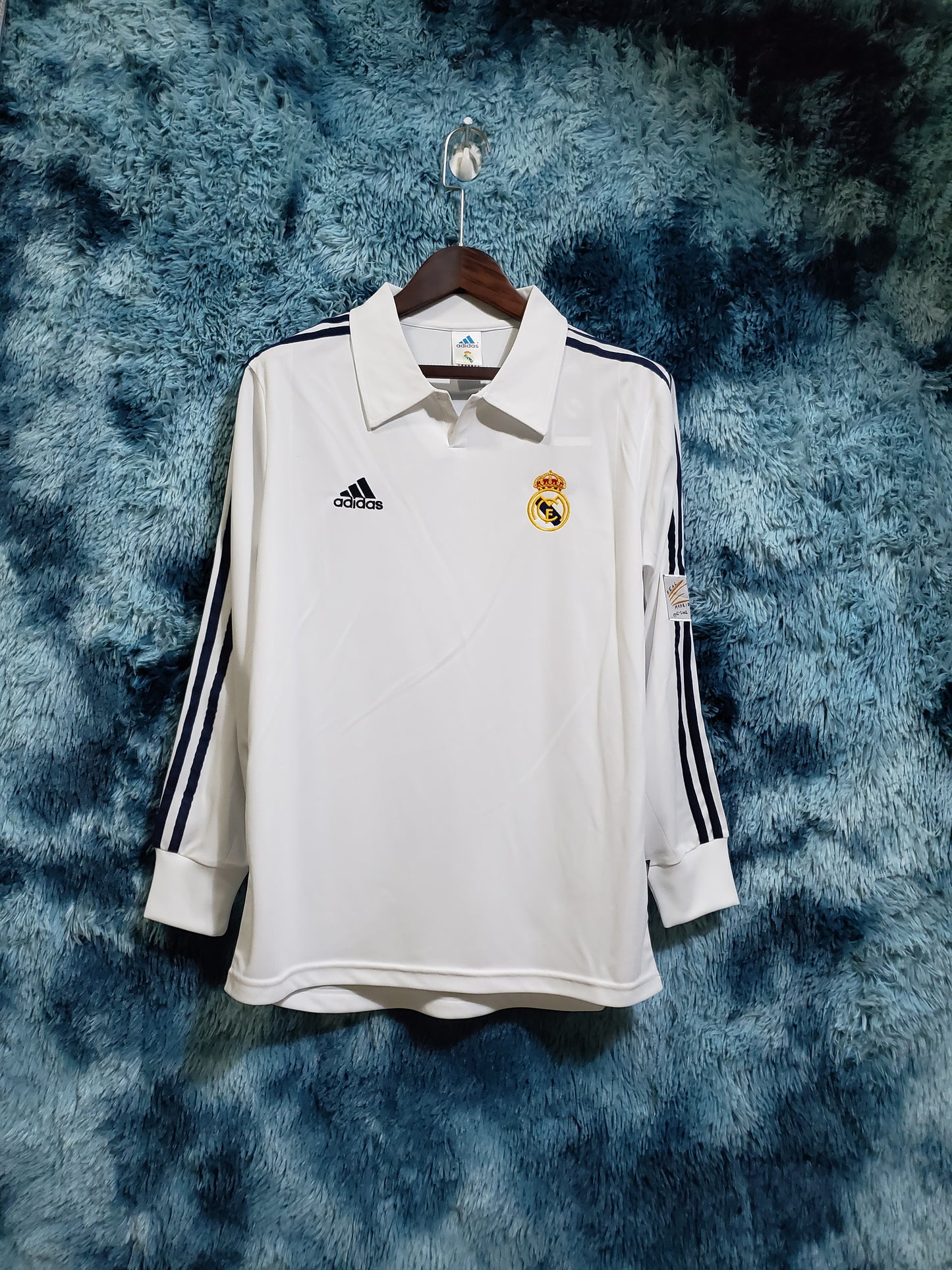 Real Madrid home manga larga Final 2002 Uefa Champions League Retro used