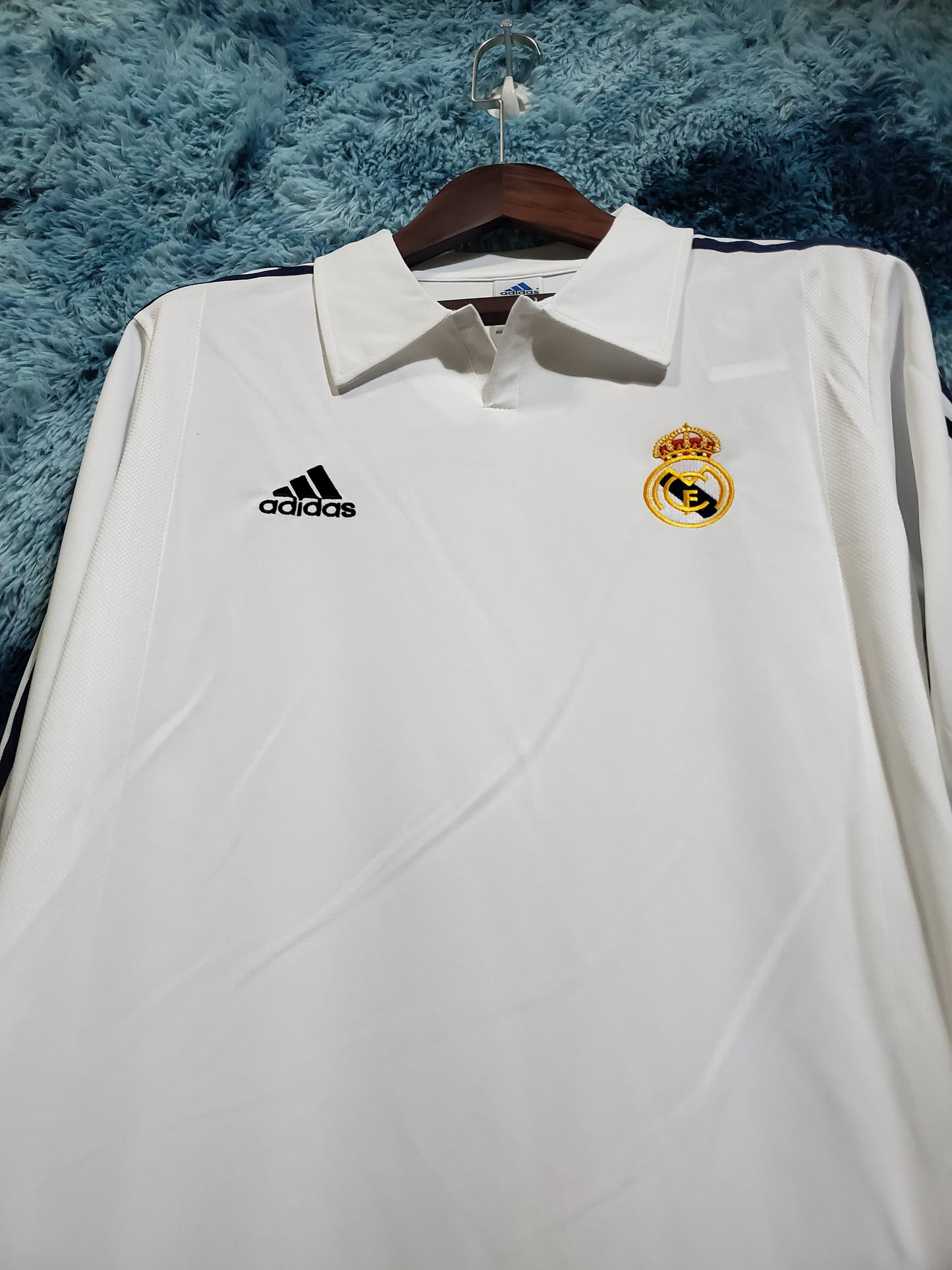 Real Madrid home manga larga Final 2002 Uefa Champions League Retro used