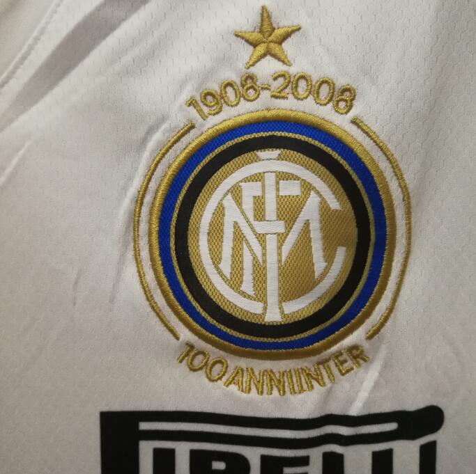 Inter Milan RETRO S-2XL 1908-2008 away white 100 years used