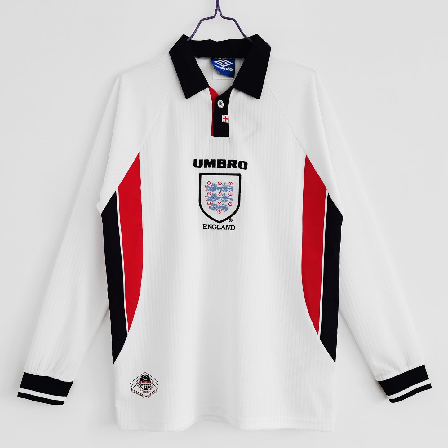 Inglaterra manga larga Retro 1998 home used