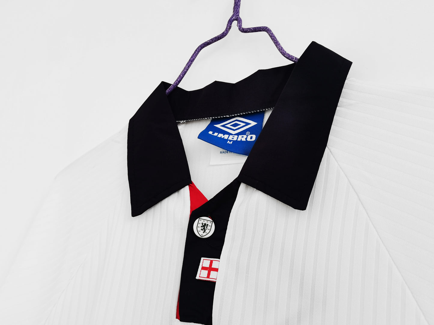 Inglaterra manga larga Retro 1998 home used