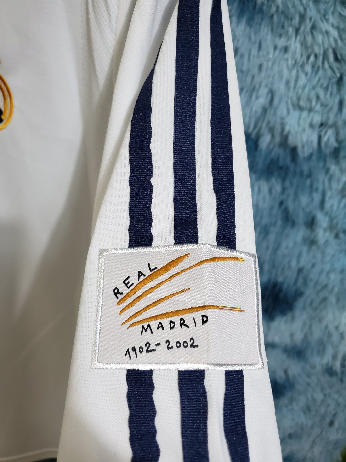 Real Madrid home manga larga Final 2002 Uefa Champions League Retro used